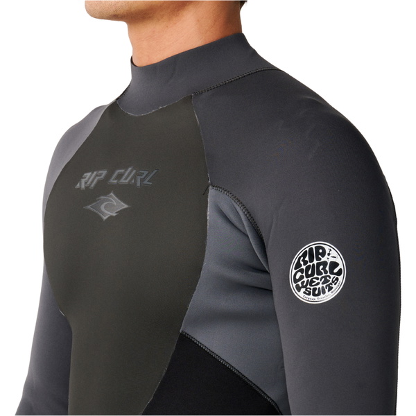 2026 Rip Curl Mens Omega 3/2mm Back Zip Wetsuit 189MFS - Grey